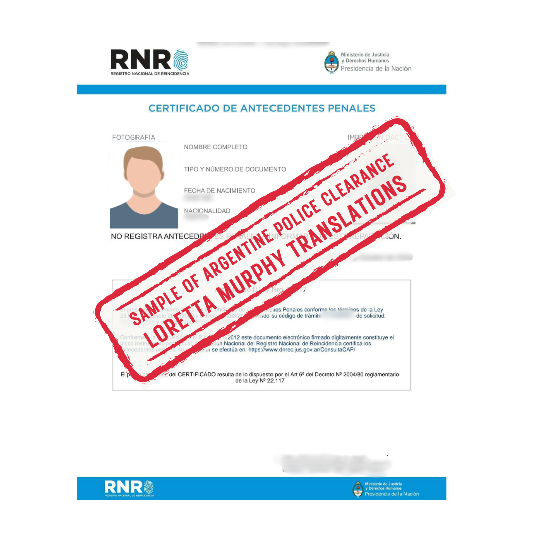 Argentine Police Clearance from Argentina Criminal Clearance Record Criminal Check Criminal Background Check