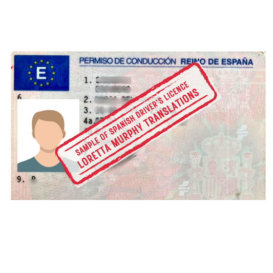 Spanish Driver's Licence - Certified Translation