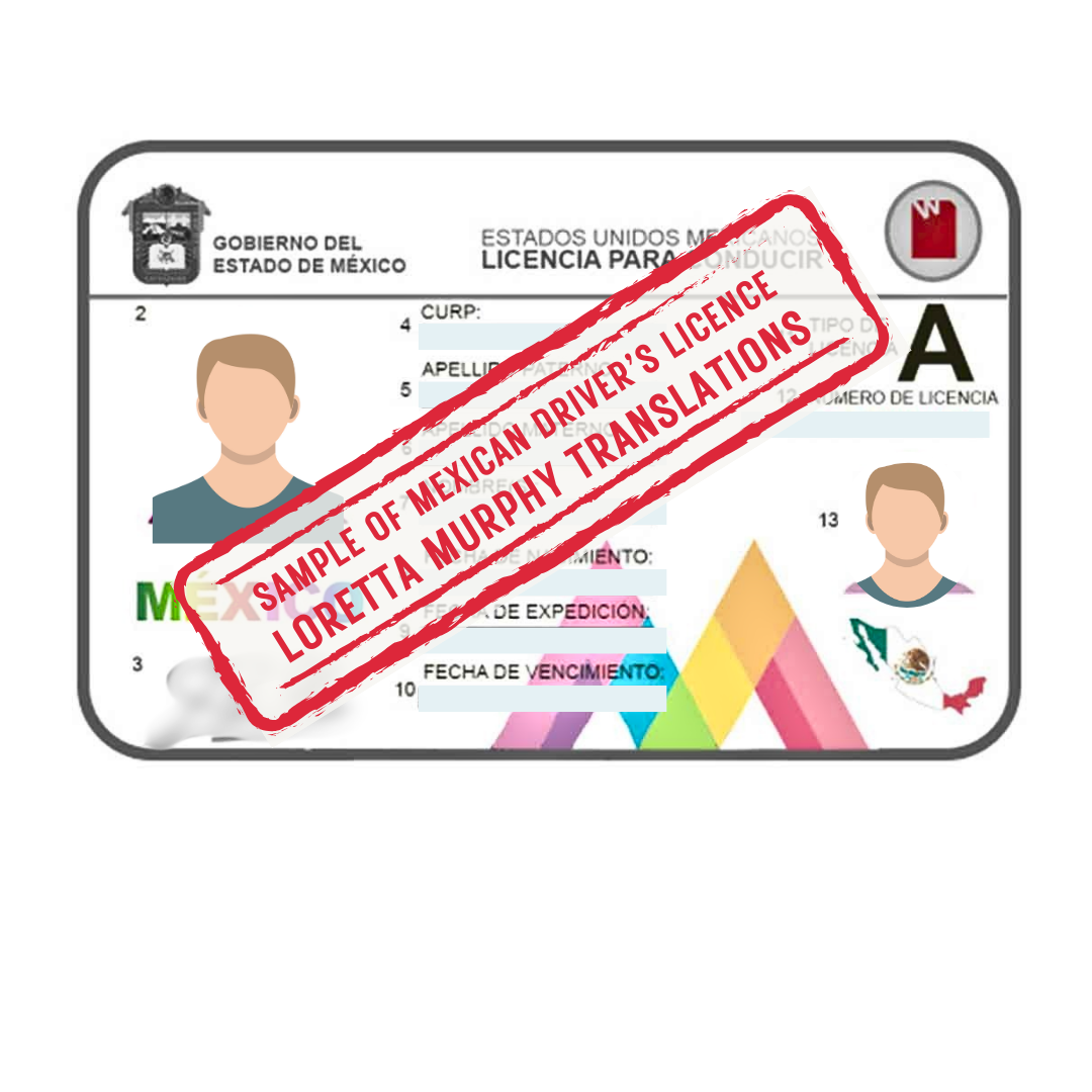 Mexican Driver's Licence from Mexico for Certified Translation.