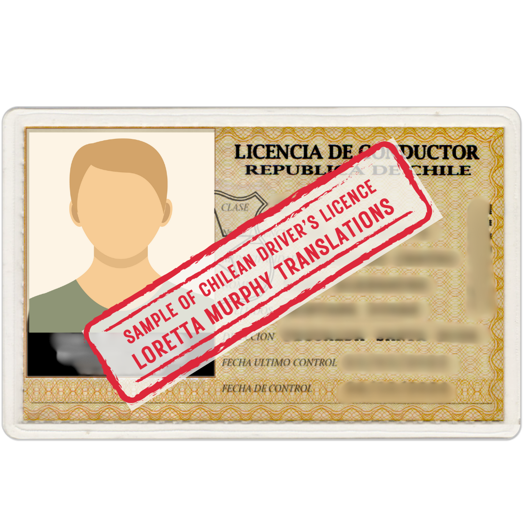 Chilean Driver's Licence from Chile- Certified Translation