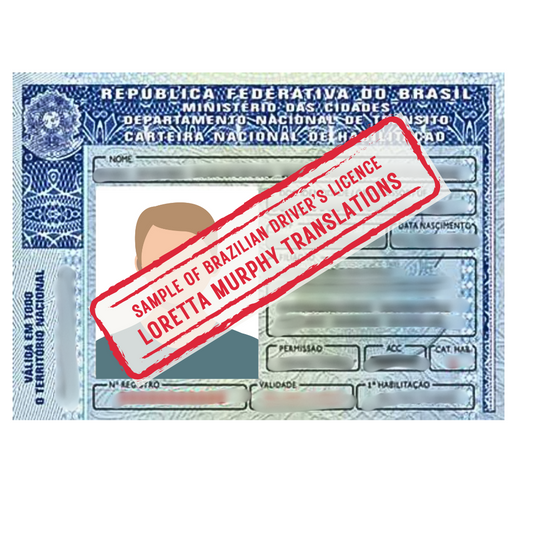 Brazilian Driver's Licence - Certified Translation