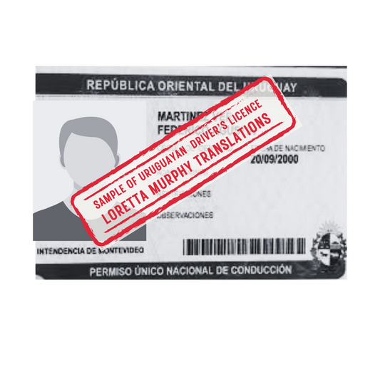 Uruguayan Driver's Licence - Certified Translation