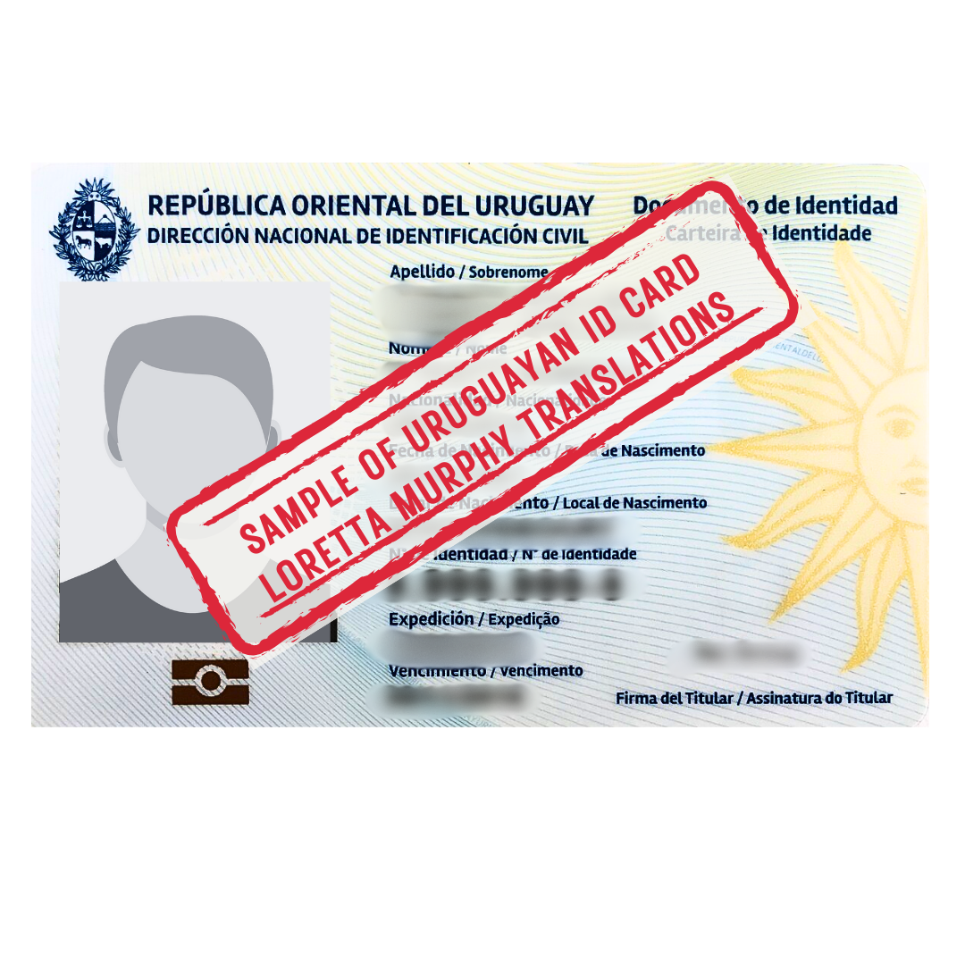 Uruguayan ID Card - Certified Translation