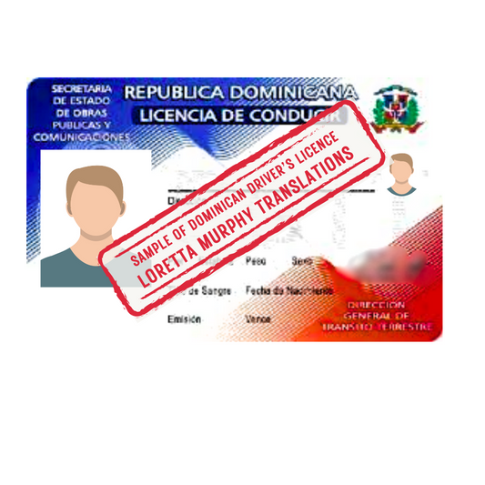 Dominican Driver's Licence - Certified Translation